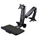 StarTech.com Sit Stand Monitor Arm - Desk Mount Adjustable Sit-Stand Workstation Arm for Single 34" VESA Mount Display - Ergonomic Articulating Standing Desk Converter with Keyboard Tray