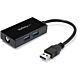 StarTech.com USB to Ethernet Adapter, USB 3.0 to 10/100/1000 Gigabit Ethernet LAN Converter for Laptops, 11.8in/30cm Attached Cable, USB to RJ45 Adapter, NIC Adapter, USB Network Adapter