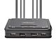StarTech.com 2-Port Dual-Monitor DisplayPort Cable KVM Switch, 4K 60Hz, Compact KVM with 5ft/1.5m USB-A/DisplayPort/Audio Integrated Cables, Bus Powered - Remote Push Button/Hotkey Switching