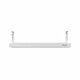 StarTech.com Under Desk Cable Management Tray, Length Adjustable Cable Organizer, Clamp-On Installation, No Drilling Required, Power Bar Holder, White