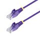 StarTech.com 2m Purple Slim CAT6 Ethernet Cable, Snagless, 100W PoE, UTP, LSZH, 28AWG Pure Bare Copper Wire, Slim RJ45 Network Patch Cord w/Strain Reliefs, Individually Tested