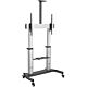 StarTech.com Mobile TV Stand - Heavy Duty TV Cart for 60-100" Display (100kg/220lb) - Height Adjustable Rolling Flat Screen Floor Standing on Wheels - Universal Television Mount w/Shelves