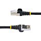 StarTech.com 50cm CAT6a Ethernet Cable - Black - Low Smoke Zero Halogen (LSZH) - 10GbE 500MHz 100W PoE++ Snagless RJ-45 w/Strain Reliefs S/FTP Network Patch Cord