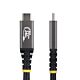 StarTech.com 50cm (1.6ft) USB4 Cable, 80Gbps, USB-IF  USB-C Cable, 240W PD, 8K 120Hz/4K 240Hz DP2.1 DP80, TPE Jacket, Thunderbolt 4 Compatible - Black USB-C Cord