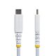 StarTech.com 3m (10ft) White USB-C Charging Cable, 60W (3A) PD, Dual-Layer Braided Nylon/TPE Jacket, Rugged USB C Charging Cord, USB 2.0 Laptop Charger Cable