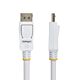 StarTech.com 6ft (1.8m) White VESA  DisplayPort 1.2 Cable, 4K 60Hz, 21.6Gbps, Latching DP Connectors, DP 1.2 DisplayPort Cable, DP Monitor Cord, M/M
