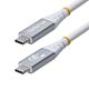 StarTech.com 3m (10ft) USB4 Cable, 20Gbps, USB-IF  USB-C Cable, 60W PD, 4K 120Hz DP 1.4, TPE Jacket, White USB-C Cord
