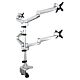 StarTech.com Desk Mount Quad Monitor Arm – Premium Articulating VESA 4 Monitor Mount 2x2 up to 30" – Ergonomic Height Adjustable Pole Mount - Tilt/Swivel/Rotate - C-Clamp/Gmet - Silver