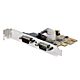 StarTech.com 2-Port PCI Express Serial Interface Card, Dual Port PCIe to RS232 (DB9) Serial Card, 16C1050 UART, Low/Full Profile Brackets, COM Retention, For Windows/Linux