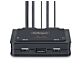 StarTech.com 2-Port Hybrid USB-C DisplayPort Cable KVM Switch, 4K 60Hz, Compact KVM with 6ft/1.8m USB-A/DisplayPort/Audio & 4ft/1.2m USB-C Integrated Host Cables, Bus Powered - Remote Push Button/Hotkey Switching