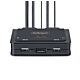 StarTech.com 2-Port USB-C Cable KVM Switch, 4K 60Hz DisplayPort Output, Compact KVM with 4ft/1.2m USB Type-C/Audio Integrated Cables, Bus Powered - Remote Push-Button/Hotkey Switching