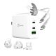 j5create 65W GaN USB-C 3-Port Traveler Charger with changeable AC plugs and USB-C cable