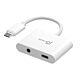 j5create JCA122 USB-C® to 3.5mm Audio Adapter with Power Delivery, Black
