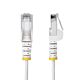 StarTech.com 25cm White Slim CAT6 Ethernet Cable, Snagless, 100W PoE, UTP, LSZH, 28AWG Pure Bare Copper Wire, Slim RJ45 Network Patch Cord w/Strain Reliefs, Individually Tested