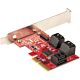StarTech.com SATA PCIe Card - 6 Port PCIe SATA Expansion Card - 6Gbps - Low/Full Profile - Stacked SATA Connectors - ASM1166 Non-Raid - PCI Express to SATA Converter