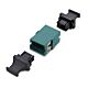 StarTech.com MPOSMAPCAQCOUPLER fibre optic adapter MPO/MTP 1 pc(s) Aqua colour, Black