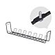 StarTech.com Under Desk Cable Management Tray, 24" Long, Metal Basket Style Cable Organizer, Screw-On Installation, Power Bar Holder, Metal, Black, TAA-Compliant