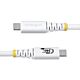 StarTech.com 2m (6ft) USB4 Cable, 20Gbps, USB-IF  USB-C Cable, 240W PD EPR, 4K 120Hz DP 1.4, TPE Jacket, White USB-C Cord
