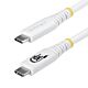 StarTech.com 2m (6ft) USB4 Cable, 20Gbps, USB-IF  USB-C Cable, 240W PD EPR, 4K 120Hz DP 1.4, TPE Jacket, White USB-C Cord
