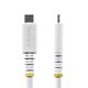 StarTech.com 2m (6ft) USB4 Cable, 20Gbps, USB-IF  USB-C Cable, 240W PD EPR, 4K 120Hz DP 1.4, TPE Jacket, White USB-C Cord