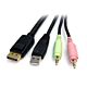 StarTech.com 6ft 4-in-1 USB DisplayPort KVM Switch Cable w/ Audio & Microphone