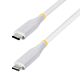 StarTech.com 1m (3ft) USB4 Cable, 40Gbps, USB-IF  USB-C Cable, 240W PD, 8K 60Hz/4K 240Hz DP2.1 DP40, TPE Jacket, Thunderbolt 4 Compatible - White USB-C Cord