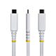 StarTech.com 50cm (1.6ft) USB4 Cable, 40Gbps, USB-IF  USB-C Cable, 240W PD, 8K 60Hz/4K 240Hz DP2.1 DP40, TPE Jacket, Thunderbolt 4 Compatible - White USB-C Cord