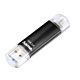 Hama Laeta Twin USB Flash Drive, USB 3.0, 128 GB, 40 MB/s, black