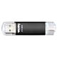 Hama Laeta Twin USB Flash Drive, USB 3.0, 128 GB, 40 MB/s, black