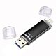 Hama Laeta Twin USB Flash Drive, USB 3.0, 128 GB, 40 MB/s, black