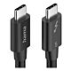 Hama USB-C USB cable USB 3.2 Gen 2 (3.1 Gen 2) 1 m USB C 80 Gbit/s 240 W Black