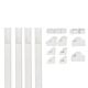 Hama Cable Duct Kit, 4 Pcs, Self-adhesive, 1 m, Incl. Connecting Pieces, white