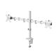 Hama Monitor Mount, 2 Monitors, Height-adjustable, Swivel/Tilt, 13" - 35", White