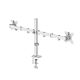 Hama Monitor Mount, 2 Monitors, Height-adjustable, Swivel/Tilt, 13" - 35", White
