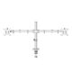 Hama Monitor Mount, 2 Monitors, Height-adjustable, Swivel/Tilt, 13" - 35", White