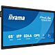 iiyama TE6515A-B2AG Signage Display Kiosk design 163.8 cm (64.5") Wi-Fi 550 cd/m² 4K Ultra HD Black Touchscreen Built-in processor Android 24/7