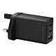 dbramante1928 IT - UK W. Charger - 2xUSB-C 70W + 1xUSB-A - BLK