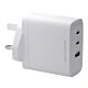 dbramante1928 IT - UK W. Charger - 2xUSB-C 100W + 1xUSB-A - WHT
