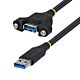 StarTech.com 2m Panel Mount USB Cable A to A, M/F, USB-A Male to Female Extension Cable, USB 5Gbps Panel Mount Adapter Cable