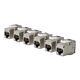 StarTech.com Cat8 Keystone Jack, 6-Pack RJ45 Ethernet Keystone Jacks, STP Cat8 Wall Jack, 180-Degree Toolless