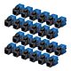 StarTech.com Cat6 Keystone Jack, 24-Pack RJ45 Ethernet Keystone Jacks, UTP Cat6 Wall Jack, 180-Degree Toolless, Black