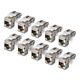 StarTech.com Shielded Cat6a Keystone Jack, 10-Pack RJ45 Ethernet Keystone Jacks, STP Cat6a Wall Jack, 90-Degree Toolless