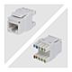 StarTech.com Cat6 Keystone Jack, 24-Pack RJ45 Ethernet Keystone Jacks, UTP Cat6 Wall Jack, 180-Degree 110 Punch Down, White