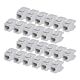 StarTech.com Cat6 Keystone Jack, 24-Pack RJ45 Ethernet Keystone Jacks, UTP Cat6 Wall Jack, 180-Degree 110 Punch Down, White