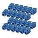 StarTech.com Cat6 Keystone Jack, 24-Pack RJ45 Ethernet Keystone Jacks, UTP Cat6 Wall Jack, 180-Degree Toolless, Blue