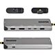 StarTech.com USB4 Multiport Adapter, Driverless Dual-4K for macOS and Windows, 140W Power Delivery Charging, 3-Port 10Gbps Hub, 2.5GbE, Mini Dock