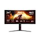 AOC G4 CU34G4CAP computer monitor 86.4 cm (34") 3440 x 1440 pixels UltraWide Quad HD LCD Black, Red