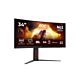 AOC G4 CU34G4CAP computer monitor 86.4 cm (34") 3440 x 1440 pixels UltraWide Quad HD LCD Black, Red