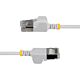 StarTech.com 30cm White Ultra Slim Cat6A Ethernet Cable, Snagless, FTP, Pure Bare Copper Wire, 34AWG Slim RJ45 Network Patch Cord, Individually Tested
