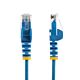 StarTech.com 1m Blue Slim CAT6 Cable, 10 Pack, Snagless, 100W PoE, UTP, LSZH, 28AWG Pure Bare Copper Wire, Slim RJ45 Network Patch Cord w/Strain Reliefs, Individually Tested